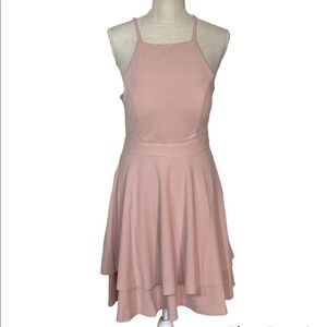 NWT-(L) Francesca’s-Soft Pink Summer Dress (0008)